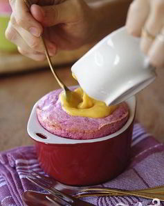 Свекольное суфле с апельсиновым курдом