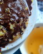 Творожно-лимонное суфле под растопленным шоколадом