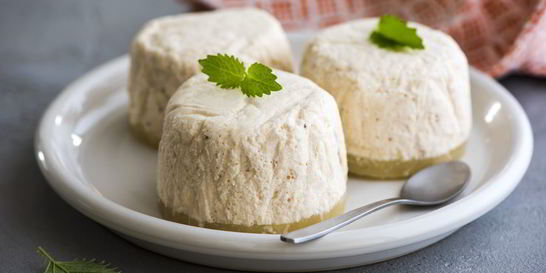 Творожное суфле с ананасом и бананом