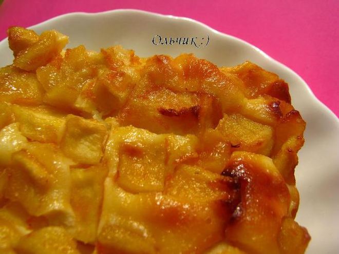 Рецепт творожного суфле с карамелизированными яблоками