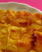 Творожное суфле с карамелизированными яблоками