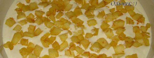 творожное суфле с карамелизированными яблоками. Шаг 5