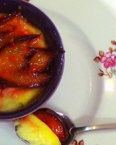 Творожное суфле со сливами