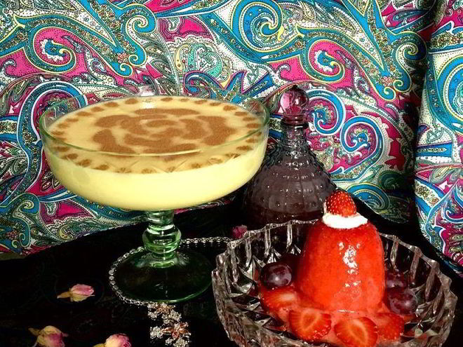 Рецепт турецкого сютлача с клубничным сорбетом