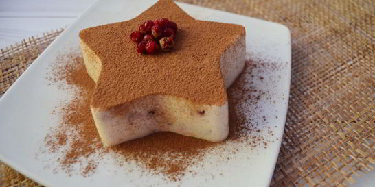 Творожный десерт с брусникой