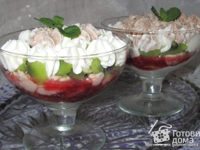 Рецепт творожного десерта с фруктами