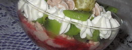 творожный десерт с фруктами. Шаг 4