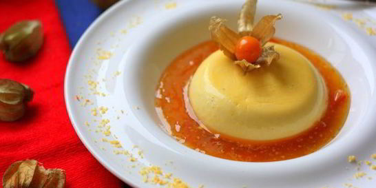 Тыквенная панна котта с цитрусовым соусом
