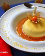 Тыквенная панна котта с цитрусовым соусом