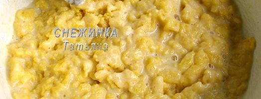 воздушный пудинг из кукурузных палочек с малиной. Шаг 2