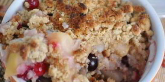 Яблочный крамбль с геркулесом