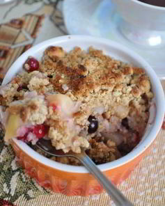 Яблочный крамбль с геркулесом