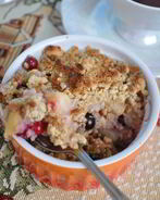 Яблочный крамбль с геркулесом