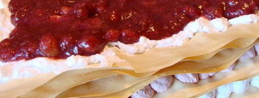 янтарный мильфей с земляникой. Шаг 11