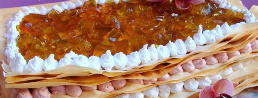 янтарный мильфей с земляникой. Шаг 16