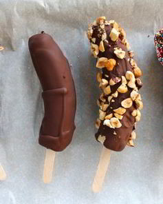 Замороженные бананы в шоколадной глазури