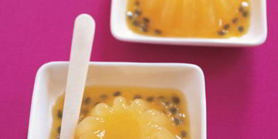 Желе из персиков и маракуйи