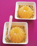 Желе из персиков и маракуйи