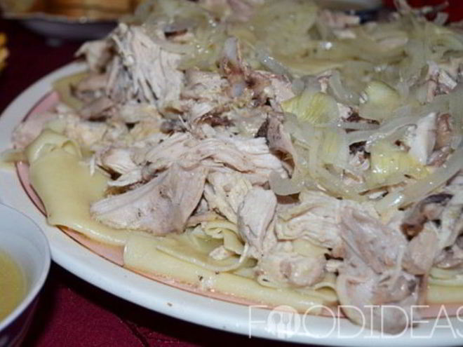 Рецепт бешбармака из курицы