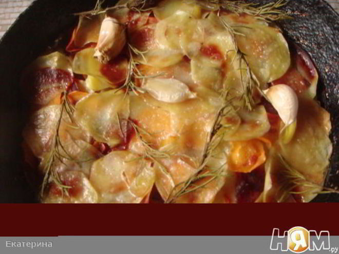 Рецепт гарнира из печеных овощей