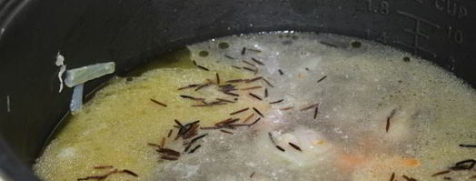 ароматный рис акватика mix с мясом и ягодами годжи в мультиварке. Шаг 2