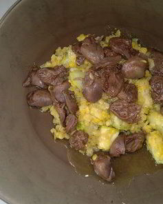 Чечевица с кабачком, чеснок с сердцем кролика