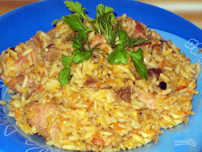 Рецепт чечевицы с рисом, грибами и морковью