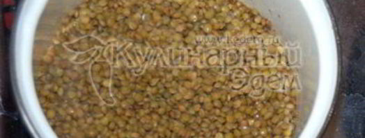 чечевица с зеленью. Шаг 3