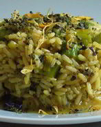 Горчичный рис со спаржей и пореем Все дело в травках