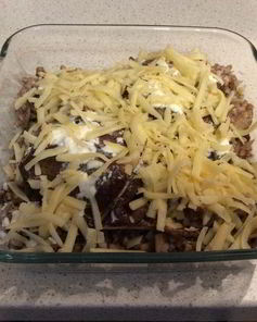 Греча с индейкой, запеченные в сливках