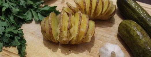 картофель гармошкой с салом. Шаг 6