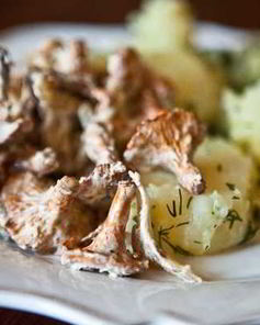 Картофель отварной с грибами