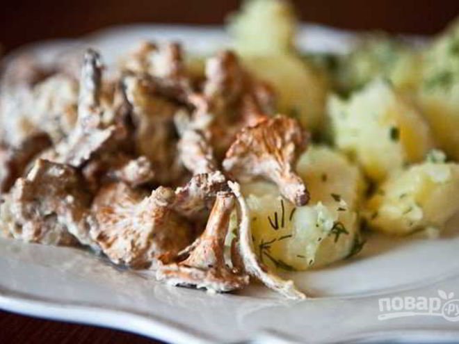 Рецепт картофеля отварного с грибами