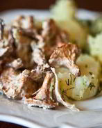 Картофель отварной с грибами