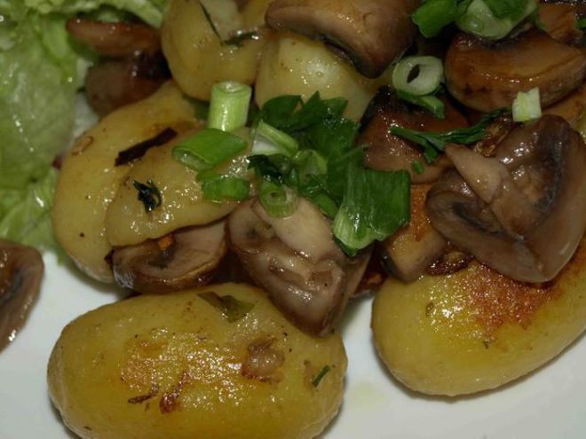 Рецепт картофеля по-деревенски с грибами