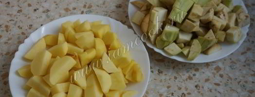 картофель с баклажанами. Шаг 5