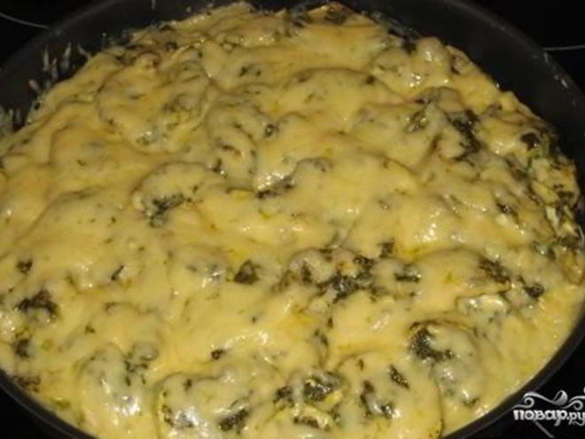 Рецепт картофеля с фаршем и кабачками