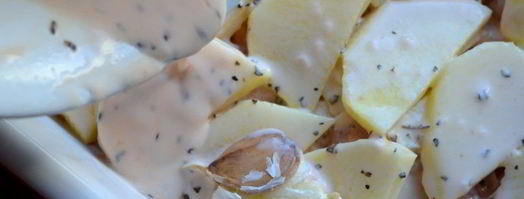 картофель с курицей и адыгейским сыром. Шаг 4