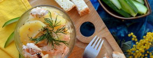 картофель с курицей и адыгейским сыром. Шаг 5