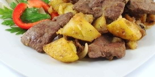 Картофель с печенью по-фински