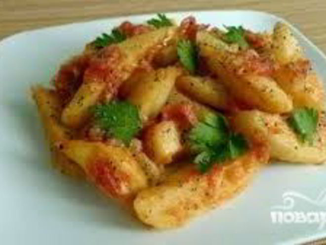 Рецепт картофеля с помидорами