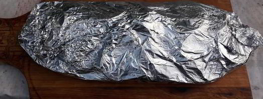 картофель с салом и укропом на мангале. Шаг 4