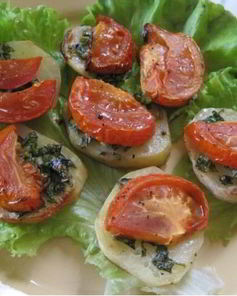 Картофель в духовке с помидорами