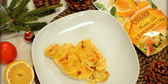 Картофель в сливочном соусе с чесноком