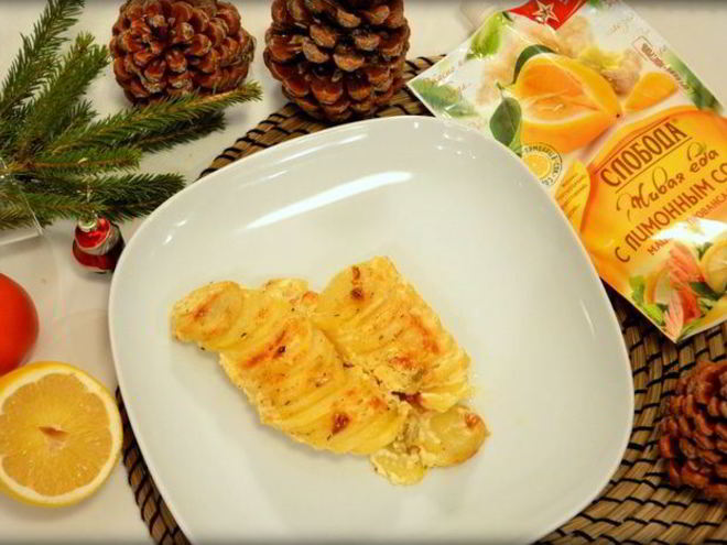 Рецепт картофеля в сливочном соусе с чесноком