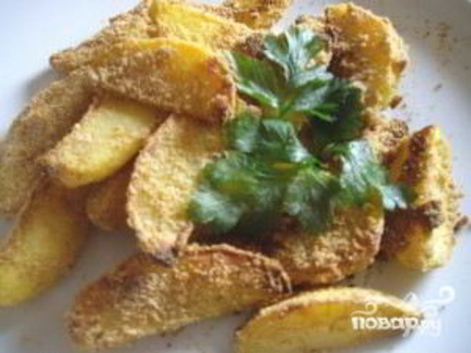Рецепт картофеля в сухарях