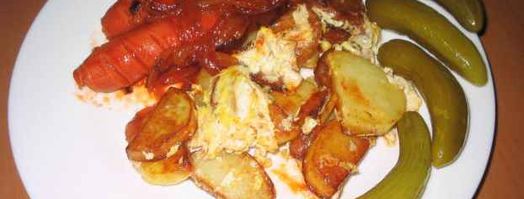 картофель жареный с сосисками. Шаг 11