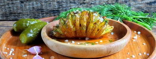 картошка-гармошка с салом в духовке. Шаг 9