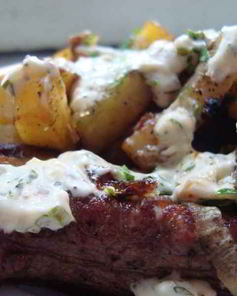 Картошка по-деревенски в духовке с мясом