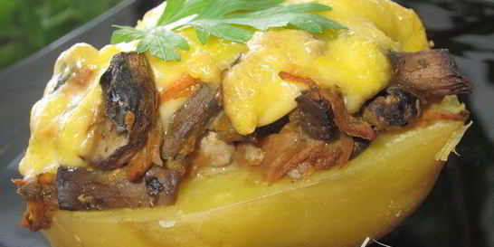Картошка с грибами в духовке